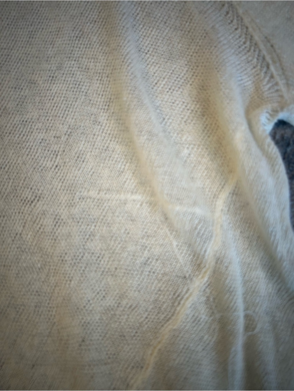 Ma ‘ ry ‘ ya by Mary Icho made in Italy cream fine knit semi gauge sweater L - Picture 8 of 9